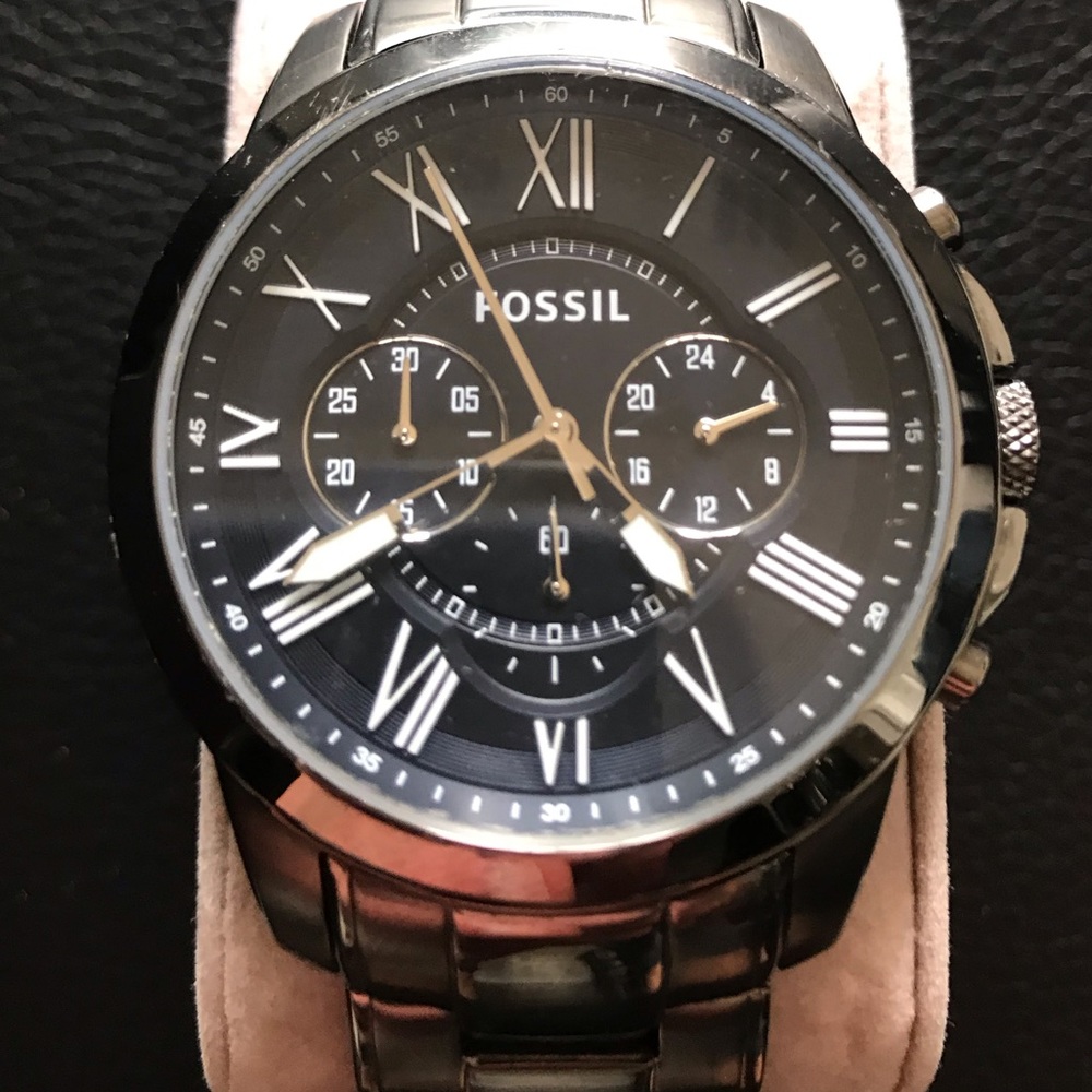 Fossil Watch - Silver Stainless Steel / Blue Face